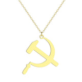 Collier Faucille et Marteau Doré Élégant