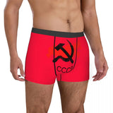 MEN'S BOXER SHORTS CCCP RED HAMMER AND SICKLE