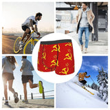 RED HAMMER AND SICKLE MEN'S BOXER SHORTS