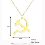 Collier Faucille et Marteau Doré Élégant