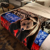 Serviette "Ours et Monuments Russes"