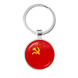 SLEUTELHANGER USSR WITTE STER HAMER EN SIKKEL VINTAGE