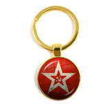 SLEUTELHANGER USSR WITTE STER HAMER EN SIKKEL VINTAGE