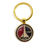 SLEUTELHANGER USSR WITTE STER HAMER EN SIKKEL VINTAGE