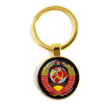 SLEUTELHANGER USSR WITTE STER HAMER EN SIKKEL VINTAGE