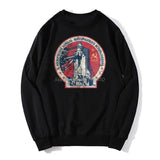SCHWARZES RUNDHALS-SWEATSHIRT CCCP SPACE SHUTTLE