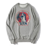SCHWARZES RUNDHALS-SWEATSHIRT CCCP SPACE SHUTTLE