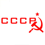 CCCP HAMMER SICKLE OUTLINE STICKER