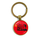 SLEUTELHANGER USSR WITTE STER HAMER EN SIKKEL VINTAGE