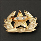 PIN ESTRELLA ROJA METAL ORO CCCP 3.5CM