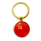 SLEUTELHANGER USSR WITTE STER HAMER EN SIKKEL VINTAGE