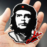 CHE GUEVARA PAD PORTRÄT SIGNATUR ROT SCHWARZER HINTERGRUND 8X9CM