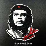 CHE GUEVARA PAD PORTRÄT SIGNATUR ROT SCHWARZER HINTERGRUND 8X9CM