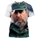 T-SHIRT CHE GUEVARA CIGARE PROFIL PHOTO NOIR BLANC FOND NOIR