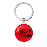 SLEUTELHANGER USSR WITTE STER HAMER EN SIKKEL VINTAGE