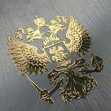 STICKER METAL AIGLE BICEPHALE RUSSE DORE VOITURE