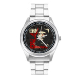 MONTRE STYLE MILITANT GRAPHIQUE NOIR & ROUGE
