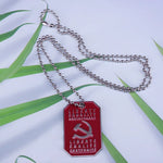 Collier Communiste Vintage Rouge