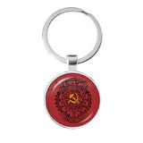 SLEUTELHANGER USSR WITTE STER HAMER EN SIKKEL VINTAGE