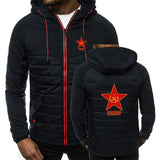 CHAQUETA ACOLCHADA NEGRA CCCP ESTRELLA ROJA