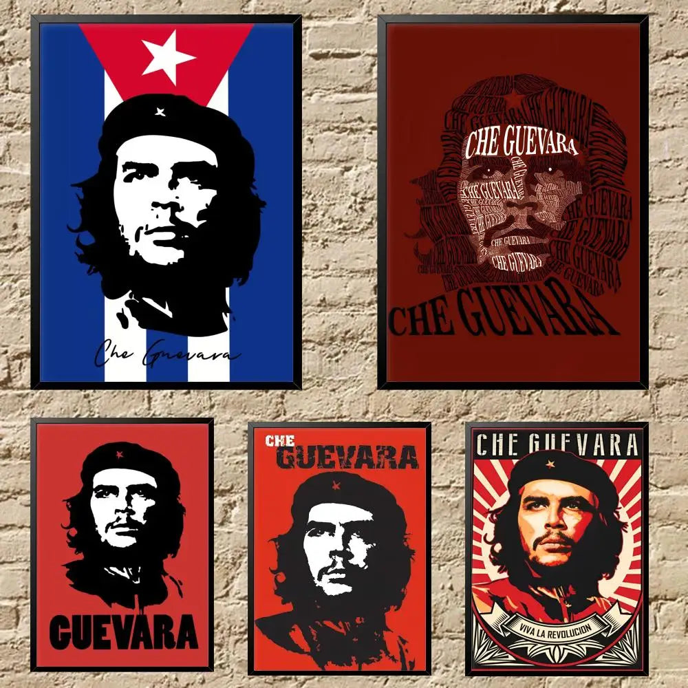 Affiche Che Guevara Viva La Revolucion Rouge Dore | Communis ...