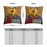HOUSSE COUSSIN STALINE ICONE RELIGIEUSE BYZANTINE OR FOND DORE