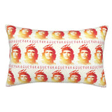 FUNDA DE COJÍN FIRMA BOINA BLANCO NEGRO RECTANGULAR CHE GUEVARA