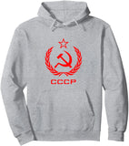 SCHWARZES KAPUZENSWEATSHIRT CCCP CROWN LAURIEL
