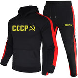 JOGGING CCCP HOZ MARTILLO NEGRO RAYAS ROJAS