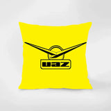 KISSENBEZUG UAZ OFFIZIELLES LOGO SILBER GRÜN SCHWARZ HINTERGRUND