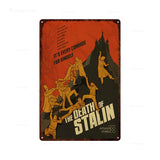 METALEN BORD DOOD VAN STALIN FILMPOSTER VINTAGE ROOD