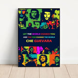 POSTER CHE GUEVARA COLLAGE KLEURRIJK WERELDCITAAT