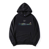 SCHWARZER ZIP-HOODIE CCCP IL-2 FLUGZEUG SOWJETISCHE LUFTFAHRT