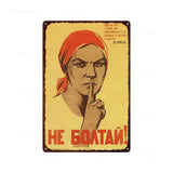 METALEN BORD DOOD VAN STALIN FILMPOSTER VINTAGE ROOD