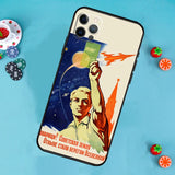 FUNDA PARA IPHONE COSMOS ANTIMILITARISTA CCCP