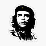 STICKER DRAPEAU CUBA CHE GUEVARA VINYLE AUTOCOLLANT FOND ROUGE VERT