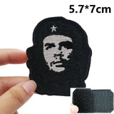 ECUSSON CHE GUEVARA REVOLUCION CUBA FOND BLEU VELCRO BRASSARD 7CM