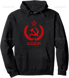 SCHWARZES KAPUZENSWEATSHIRT CCCP CROWN LAURIEL