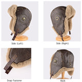 CHAPKA CUIR HIVER CACHE-OREILLES MILITAIRE