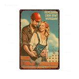 METALEN BORD DOOD VAN STALIN FILMPOSTER VINTAGE ROOD