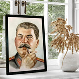 CARTEL STALIN TUBO RETRATO ACUARELA