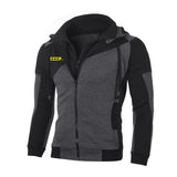 HOODIE MET RITS ROOD-ZWART CCCP TWEEKLEURIG