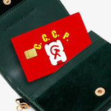 SKIN CARTE BANCAIRE CCCP CARTE DU MONDE ROUGE