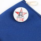 SPILLA TONDO IN METALLO ARGENTO CON FIRMA RITRATTO DI CHE GUEVARA