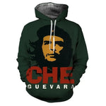 SWEAT À CAPUCHE VERT "CHE GUEVARA ICONIQUE"