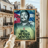 POSTER CHE GUEVARA HASTA LA VICTORIA BANDIERA DI CUBA