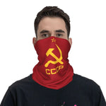 CACHE-COU CCCP MARTEAU & FAUCILLE JAUNE