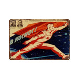 METALEN BORD DOOD VAN STALIN FILMPOSTER VINTAGE ROOD