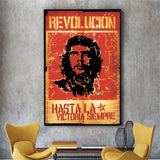 POSTER CHE GUEVARA "REVOLUCIÓN" ROUGE ET OR