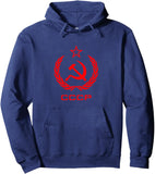 SCHWARZES KAPUZENSWEATSHIRT CCCP CROWN LAURIEL